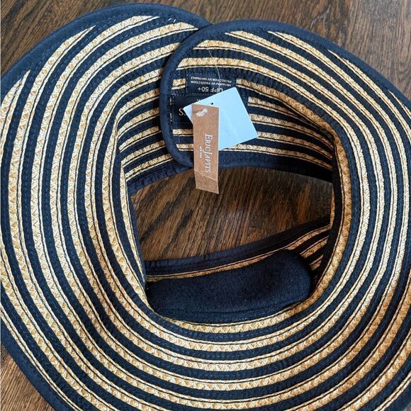 NWT Eric Javits Straw Woven Wide Brim Sun Hat - Picture 7 of 8